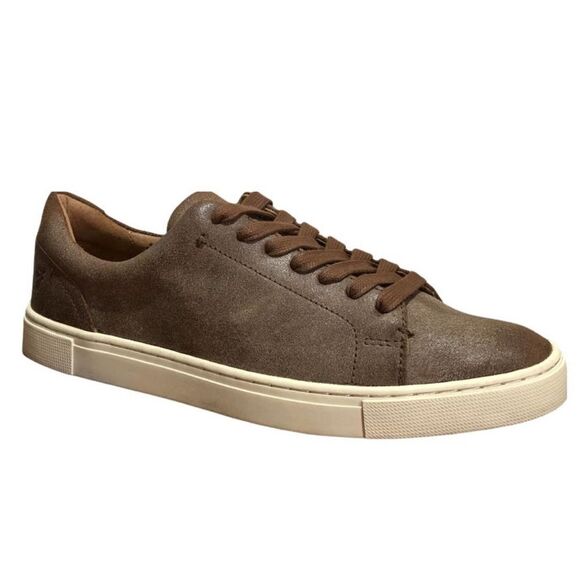 Frye | Ivy Low Lace Leather Sneakers Chocolate 9.5M A3 - Picture 1 of 9